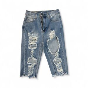 Distressed Blue Women's Jeans